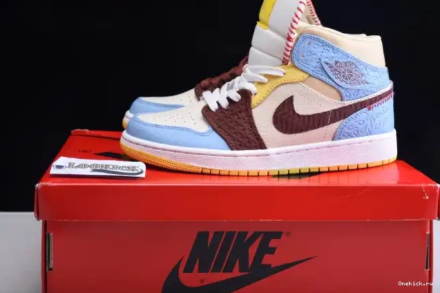 One Kick Jordan Rouge Maison CU2803-200 Fearless Mid SE x Air 1 Chateau 0627